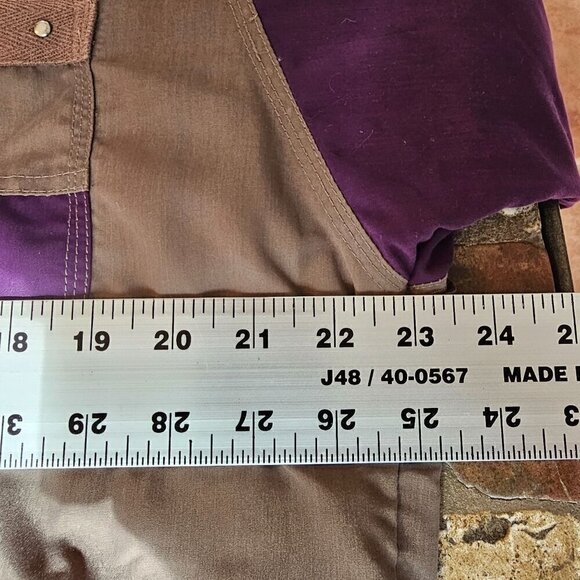 Vintage Mureli Unisex Medium Brown & Purple Studded Jacket - Picture 12 of 12